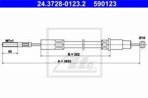 Kabel, clutchbetjening, VW, 251 721 335