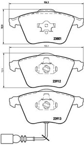 Bremseklosser sett, Framaksel, AUDI,SEAT,SKODA,VW, 1K0698151B