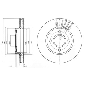 Bremseskive, FORD, 1514233, 1757848, 4056029, 4070865, 5026784, 6784094, 93BB1125D3C, 93BX1124AC, 93BX1125AC, 93BX1125AE
