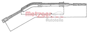 Kabel, parkeringsbremse, Bak, Høyre, Venstre, VW KAEFER, KAEFER Cabriolet, 113 609 721J