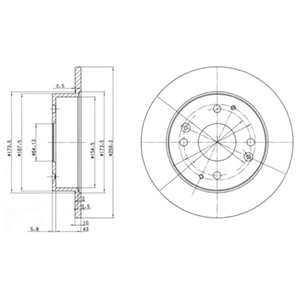 Bremseskive, Bakaksel, HONDA,ROVER, 42510- SMA-950, 42510-SM4-950, 42510-SN7-000, 42510-SV4-A00, 42510SV4J00, GBD90835