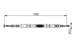 Kabel, parkeringsbremse, Venstre, LANCIA LYBRA, LYBRA SW, 46546714