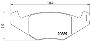 Bremseklosser sett, Framaksel, SEAT,VW, 191615115K, 191698151, 191698151A, 191698151E, 191698151F
