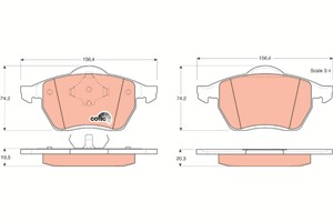 Bremseklosser sett, Framaksel, FORD GALAXY I, GALAXY II, SEAT ALHAMBRA, VW SHARAN, 1001095, 1027703, 1031843, 1144180, 7M0 698 151 A, 7M
