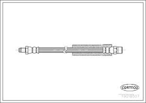 Bremseslange, Foran eller bak, BMW, 34321154904, 34321159890