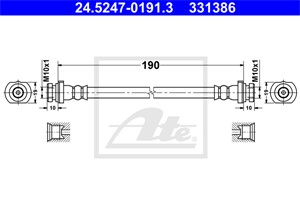 Bremseslange, Bakaksel, Innvendig, NISSAN ROGUE, X-TRAIL II, X-TRAIL VAN, 46210-JG011