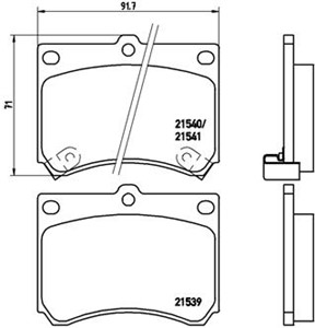 Bremseklosser sett, Framaksel, MAZDA 323 C IV, 323 C V, 323 F IV, 323 F V, 323 P V, 323 S IV, 323 S V, MX-3, 1U023328Z, B0YW3323Z, B0YW3