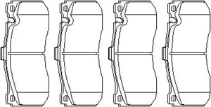 Bremseklosser sett, Framaksel, BMW, 3411 6 784 807, 3411 6 786 044