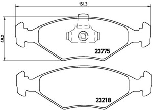 Bremseklosser sett, Framaksel, FIAT PALIO, PALIO Weekend, SIENA, 71738155, 71738158, 71772210, 77362171, 77362311, 9948038, 9949124