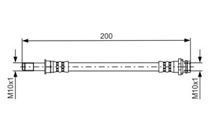Bremseslange, Bakaksel, Ytre, FORD GALAXY II, MONDEO IV, MONDEO Sedan IV, MONDEO Sedan V, MONDEO Turnier IV, MONDEO Van IV, S-MAX, 15203