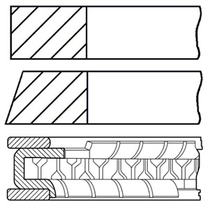 Stempelringsett, AUDI,SEAT,SKODA,VW, 030198151F, 036198151C, 036198151E