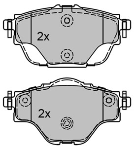 Bremseklosser sett, Bakaksel, CITROËN,OPEL,VAUXHALL,DS,PEUGEOT, 16 090 009 80, 95525386