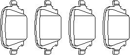 Bremseklosser sett, Bakaksel, OPEL CORSA C, TIGRA TwinTop, VAUXHALL CORSA Mk II, TIGRA TwinTop, 09200132, 16 05 965, 16 05 994, 93178789