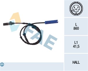 Sensor, hjulturtall, Bakaksel, BMW 5 [E39], 34 52 0 025 724, 34 52 1 165 535, 34 52 6 756 376