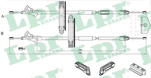 Kabel, parkeringsbremse, Bak, Senter, FORD FOCUS I, FOCUS Sedan I, FOCUS Turnier I, 1253158