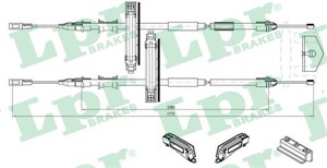 Kabel, parkeringsbremse, Senter, FORD FOCUS I, FOCUS Sedan I, FOCUS Turnier I, 1143926, 1253159