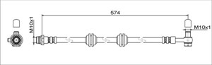 Bremseslange, Venstre bakaksel, LAND ROVER RANGE ROVER EVOQUE, RANGE ROVER EVOQUE Cabriolet, LR072025