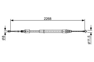 Kabel, parkeringsbremse, Høyre, Venstre, CITROËN C5 III, C5 Break II, C5 Break III, 4746 41, 96 826 845 80