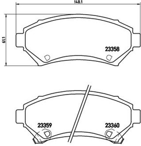Bremseklosser sett, Framaksel, BUICK,CADILLAC,CHEVROLET,OLDSMOBILE,OPEL,PONTIAC,VAUXHALL, 1605067, 1605947, 18024961, 18024962, 18029827