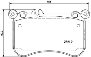 Bremseklosser sett, Framaksel, MERCEDES-BENZ, 0064200520, 0064206620, 0064208920, 0074200520, 0074206920, 0074207320, 0074208420, 007420