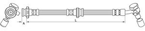 Bremseslange, Framaksel venstre, RENAULT KADJAR, 462112500R, 462117244R