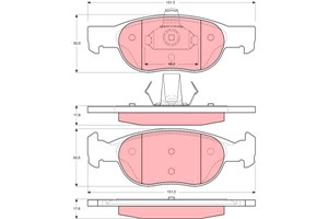 Bremseklosser sett, Framaksel, FIAT PUNTO, PUNTO Skåp/halvkombi, 71752982, 77362170, 9948408, 9948410