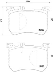 Bremseklosser sett, Framaksel, MERCEDES-BENZ S-KLASS [W222, V222, X222], SL [R231], 0064204920, 0064209720, 0074203220, 0074204020, 0084