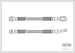 Bremseslange, Bakaksel, Høyre, Venstre, VW TOUAREG, 7L6611776, 7L6611776A
