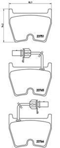Bremseklosser sett, Framaksel, AUDI,LAMBORGHINI,VW, 3D0698151A, 4B3698151A, 8E0698151H