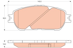 Bremseklosser sett, Framaksel, LEXUS ES, 04465-33270