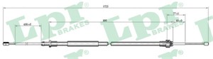 Kabel, parkeringsbremse, Bak, CITROËN C3 II, DS3, DS3 Cabriolet, 474658