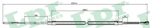 Kabel, parkeringsbremse, Høyre, Venstre, BMW 3 [E30], 3 Cabriolet [E30], 3 Touring [E30], 34411153582