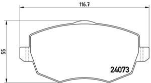 Bremseklosser sett, LANCIA YPSILON, 71752991, 71754804, 71772536, 77362359