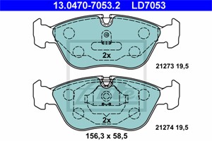 Bremseklosser sett, Framaksel, VOLVO 850, 850 Kombi, C70 Cabriolet I, C70 Coupé I, S70, V70 I, 271587, 271859, 272343, 30648381, 3079379