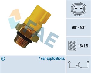Temperaturbryter, radiator ventilator, SUZUKI SWIFT Sedan II, VITARA Cabrio, 17600-70821, 17680-60B10, 17680-70B10, 96060143, 96063056,