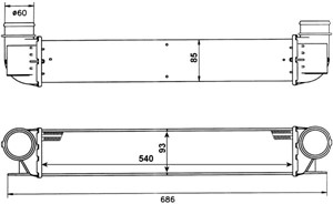 Ladeluftkjøler, BMW 5 [E39], 5 Touring [E39], 7 [E38], 17512247359, 2247359, 22473634