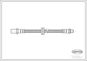 Bremseslange, Framaksel, på begge sider, LADA SAMARA, SAMARA Sedan, 21083506060
