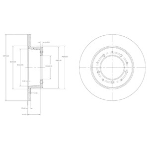 Bremseskive, LAND ROVER, 571912, FRC9831, FTC1381, FTC3846, FTC461, FTC86, LR017953, SDB000330, SDB100980