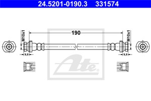Bremseslange, Senter, RENAULT KOLEOS I, 46 21 045 32R