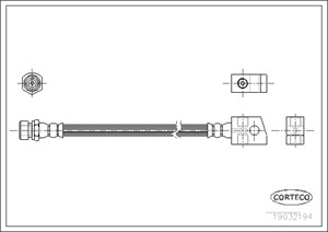 Bremseslange, Bakaksel, OPEL FRONTERA A, FRONTERA A Sport, VAUXHALL FRONTERA Mk I, 562307, 897134831, 91142436