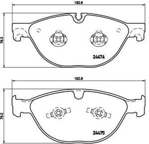Bremseklosser sett, JAGUAR XF I, XF SPORTBRAKE, XJ, XK Cabriolet II, XK Coupé II, C2D3801