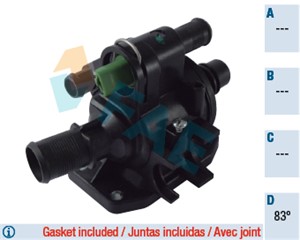 Termostat, kjølemiddel, CITROËN,FIAT,FORD,MAZDA,MINI,PEUGEOT,VOLVO, 11 51 7 805 998, 1230673, 1254379, 1313841, 1336.X2, 30711526, 3M5Q-