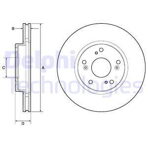 Bremseskive, Framaksel, HONDA ACCORD VII, ACCORD Tourer VII, CIVIC Sedan IX, 45251-SDC-A00, 45251-TA0-A00, 45251-TA0-A01, 45251TA0A02