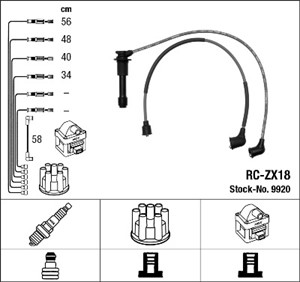 Tennledningssett, MAZDA 323 C IV, 323 F IV, 323 Hatchback III, 323 S IV, 0000-18-118A, 8BBL-18-140B, 8BBS18140, 8BE1-18-140B, ZX1818140
