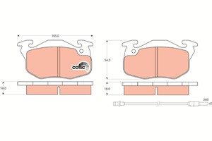 Bremseklosser sett, CITROËN,PEUGEOT,RENAULT, 2450 50, 4248 62, 4250 33, 4250 35, 4250 36, 4250 43, 4250 49, 4250 50, 4250 51, 4250 52, 4