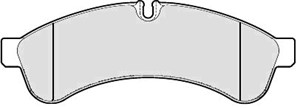 Bremseklosser sett, Bakaksel, IVECO DAILY Flak/chassi IV, DAILY Skåp IV, 42 555 633