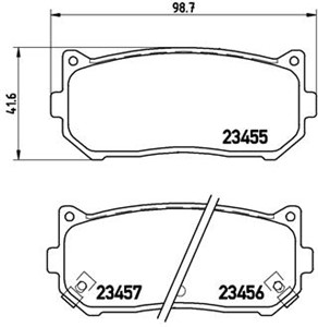 Bremseklosser sett, Bakaksel, KIA, 0K2FC2628Z, 0K9A02628Z, OK9A02628Z