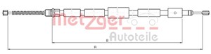 Kabel, parkeringsbremse, Bak, Bakre venstre, Høyre bak, Høyre, PEUGEOT 306, 306 Break, 306 Halvkombi, 4745.A4, 4745.N8, 9617667980
