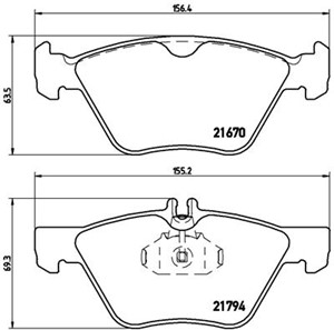 Bremseklosser sett, CHRYSLER,MERCEDES-BENZ, 0024204520, 0024205020, 0034202920, 0034208320, 0044200320, 00K05139218AB, 05114555AA, 05139