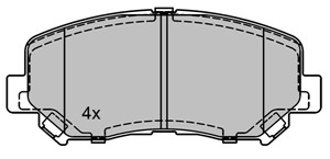 Bremseklosser sett, Framaksel, JEEP CHEROKEE, MAZDA CX-5, 68225170AA, K0Y1-33-23Z, K0Y1-33-28Z, K0Y1-33-28ZA, KDY9-33-28Z
